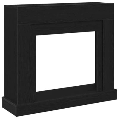 Afbeelding van vidaXL Haardombouw 100x30x87,5 cm spaanplaat zwart eikenkleurig