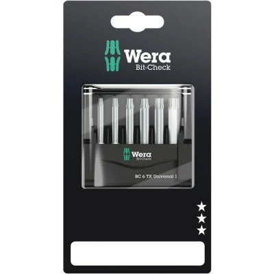Afbeelding van Wera 6 delige bit check TX universal 1 SB bitset