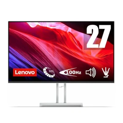 Image de Lenovo L27i 4B Écran LED 27&quot; 1920 x 1080 Full HD (1080p) @ 100 Hz IPS 300 cd/m² 1300:1 4 ms 2xHDMI, VGA haut parleurs gris nuage