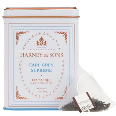 Afbeelding van Zwarte theezak Earl Grey Supreme (metalen doos) x 20 zakjes Harney &amp; Sons