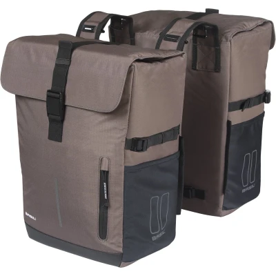Afbeelding van Basil Move dubbele fietstas, 30L, bruin