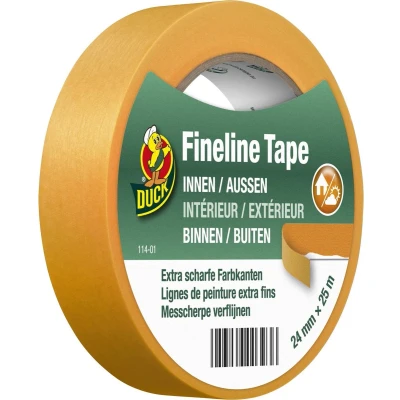 Afbeelding van Schilderstape Duck 25 meter (Fineline tape, Washi, Binnen/Buiten, Goud, 24 mm)