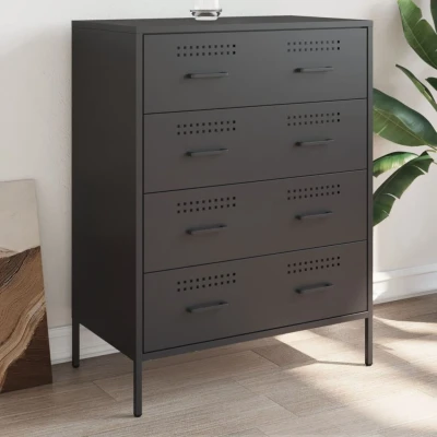 Afbeelding van Dressoir 68x39x89 cm staal zwart