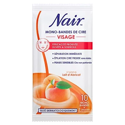 Afbeelding van Nair Wax strips voor gezicht abrikoos 10 strepen