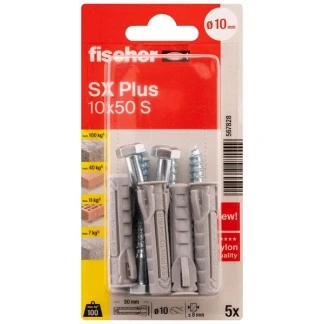Afbeelding van Spreidplug met zeskantschroef Fischer 5 stuks (6x30)