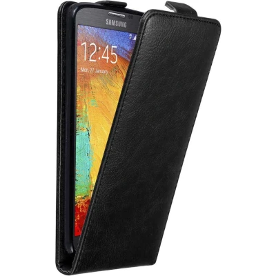Afbeelding van Cadorabo Hoesje geschikt voor Samsung Galaxy NOTE 3 NEO in ZWARTE NACHT Beschermhoes flip design Case Cover met magnetische sluiting