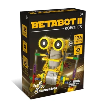 Afbeelding van Science4you Betabot Robot bouwset voor kinderen, bouw je looprobot, robotset met 126 delen, nieuwe versie, educatief speelgoed kinderen 8, 9, 10, 11+
