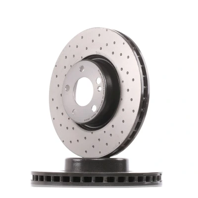 Afbeelding van BREMBO 09.D527.23 remschijf 318 30 5 geperforeerd/interne ventilatie, tweedelige Gecoat High carbon Met schroeven