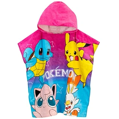 Afbeelding van Pokemon Poncho handdoek voor kinderen, blauw, één maat