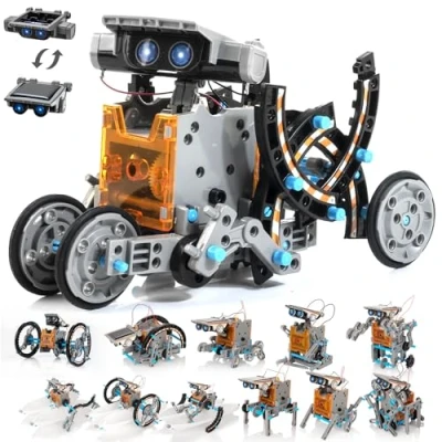 Afbeelding van KIDWILL Solar Robot Kit voor kinderen, 14 in 1 educatieve STEM Science Toy, Power Building DIY Assembly Batterij geëxploiteerde Robotset tieners en wetenschap liefhebbers