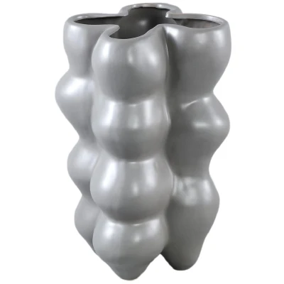 Afbeelding van PTMD Bloempot Baille 25x24x39 cm Keramiek Grijs