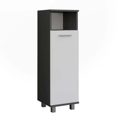 Afbeelding van Vicco IliasMidikast 30.2 x 95 cm met 2 deuren Antraciet/wit