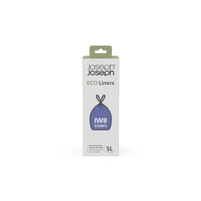 Afbeelding van Joseph IW8 Eco Vuilniszakken van gerecycled kunststof, keukenafvalzakken met schuifgreep, zeer robuust, 20 zakken, 5 liter