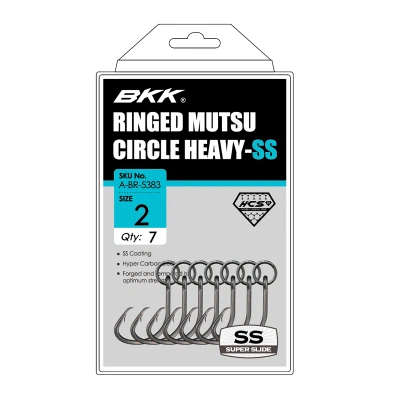 Afbeelding van BKK Ringed Mutsu Circle Heavy SS haken 2/0# Meerval