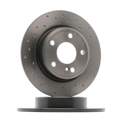 Afbeelding van BREMBO 08.B347.4X Remschijf 276 9 5 Geperforeerd, volledig Gecoat High carbon Met schroeven MERCEDES BENZ: A Class, CLA Coupe, B Class