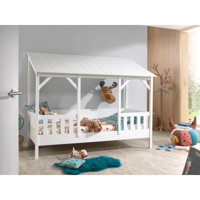 Afbeelding van LUCEVI Housebed 03 Huisbed incl. Wit dak 90x200cm