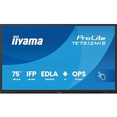 Afbeelding van Iiyama 75iWIDE IFP 40 Points Bonded PureTouch IR Screen 3840 x 2160 4K UHD VA panel LED Bl. Full Metal Housing Fan less Speakers Multiple In /Outputs