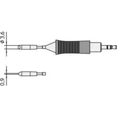 Afbeelding van Weller RT11 soldeerpunt Beitelvorm, recht Grootte 3.7 mm Lengte soldeerpunt: 19 Inhoud: 1 stuk(s)