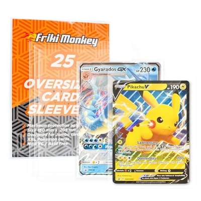 Afbeelding van 25 stuks Jumbo kaarthoezen XXL 150 x 205 mm compatibel met Pokemon Promo