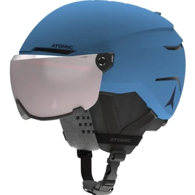 Afbeelding van Atomic Skihelm Kinderen Savor Visor Jr Snowboard Helm Wintersport bescherming Blauw S