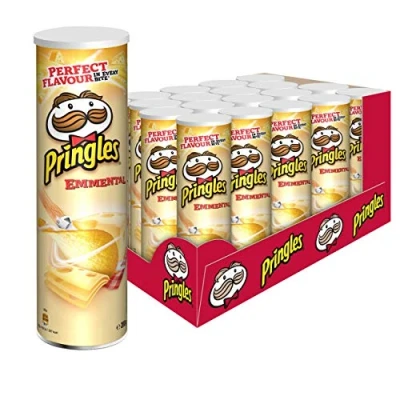 Image de Pringles Emmental Lot de 19 chips au goût du fromage (19 x 200 g)