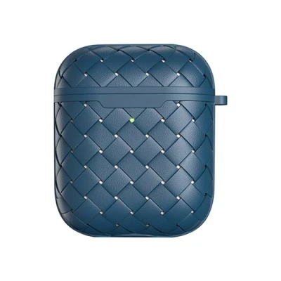 Afbeelding van AirPods 1/2 hoesje PU Wave Series soft case blauw