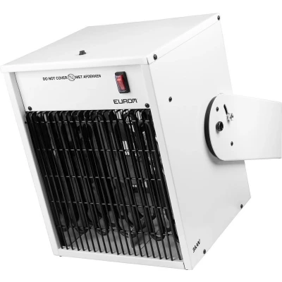Afbeelding van Eurom Ventilatorkachel EK3000 40 W Elektrisch Wit Hangend Incl. Thermostaat 7,8 kg IP24 38 x 31 42 cm Oververhittingsbeveiliging