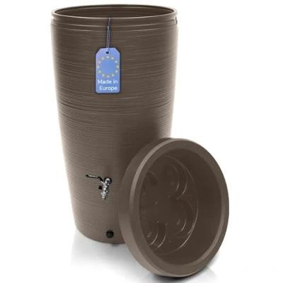 Afbeelding van YourCasa Aquasplash regenwatertank, 240 liter, regenwatertank met kraan en messing deksel, vorstbestendig, kunststof,