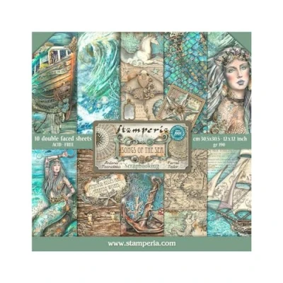 Afbeelding van Stamperia Songs of the Sea 12x12 Inch Paper Pack (SBBL141)