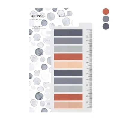 Afbeelding van Ordinate 200 stuks transparante plakstrips, zelfklevende notities, indextabbladen, beschrijfbare pastelkleuren, stationaire benodigdheden, boekaccessoires (D