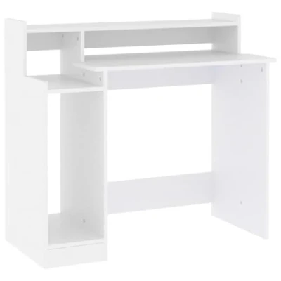 Afbeelding van vidaXL Bureau met LED verlichting, wit, 97 x 45 90 cm, bewerkt hout