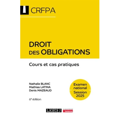 Image de Droit des obligations CRFPA Examen national Session 2025