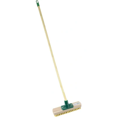 Afbeelding van Luiwagen/schrobbezem met steel hout 24 cm