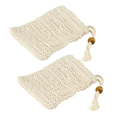 Image de Lot de 2 sacs à savons solides en sisal Fackelmann Tecno ref 61142