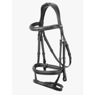 Image de LeMieux Bride Kudos Double Muserolle Noir/Argent