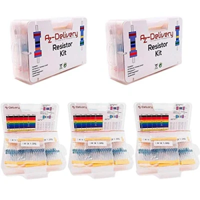 Afbeelding van AZDelivery 5 x Weerstandspakket 525 stuks 0 Ohm 1M compatibel met Arduino Inclusief E Book!