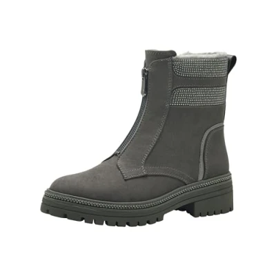 Afbeelding van Marco Tozzi Snowboots, Dames, Maat: 40, Graphite comb Kunststof/ textiel