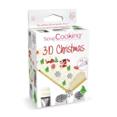 Afbeelding van Scrapcooking Spuitmondjes Kerst 3D