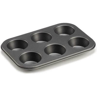 Afbeelding van Kinvara Muffins/cupcakes maken bakvorm/blik voor 6x stuks 26x18 cm