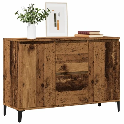 Afbeelding van Dressoir 102x35x70 cm bewerkt hout oud houtkleurig