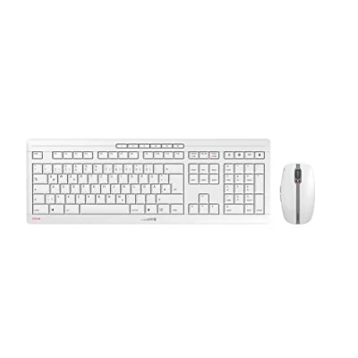 Image de CHERRY STREAM DESKTOP Ensemble clavier et souris sans fil 2.4 GHz Allemand commutateur : SX gris pâle