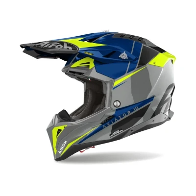 Afbeelding van Airoh Aviator 3 Push Blue Helmet S Maat Helm