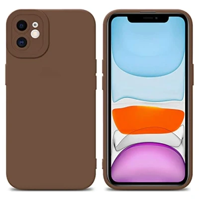 Afbeelding van Cadorabo Hoesje geschikt voor Apple iPhone 11 in Fluid BRUIN Beschermhoes gemaakt van flexibel TPU silicone Cover Case