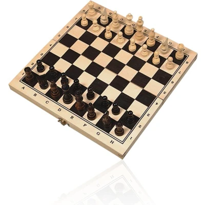 Afbeelding van Schaak /Backgammon Klapcassette 29cm (NL/EN/FR/DE)