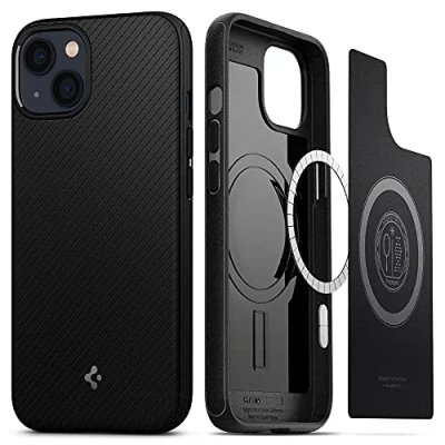 Image de Spigen Apple iPhone 13 Mag Armor étui téléphone mobile (Black) MagSafe ACS03546