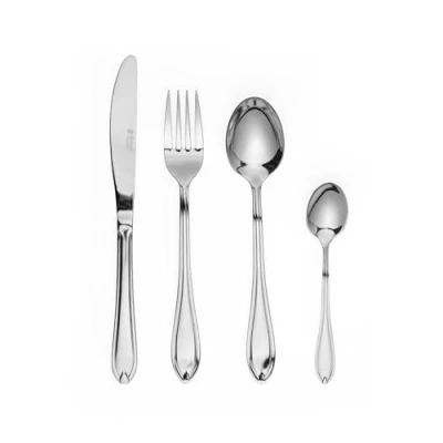 Afbeelding van Russell Hobbs RH02224EU7 Marseille Bestekset 24 delig roestvrij staal 18/0, servies voor 6 zitplaatsen, inclusief messen, vorken, dessert en koffielepels, 25 jaar garantie