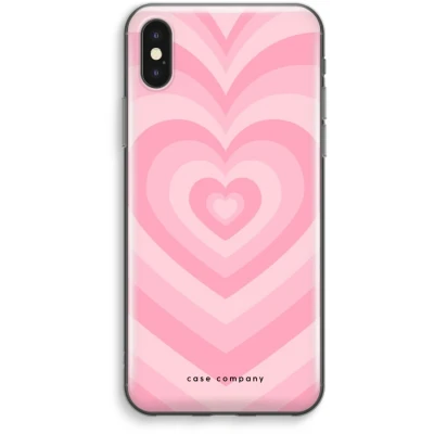 Afbeelding van Case Company® hoesje geschikt voor iPhone XS Max Hart Roos Soft Cover Telefoonhoesje Bescherming aan alle Kanten en Schermrand