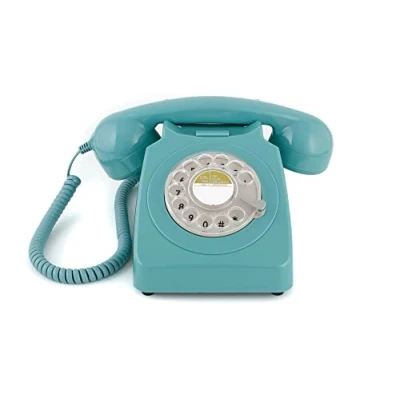 Image de téléphone rétro GPO 746 bleu clair