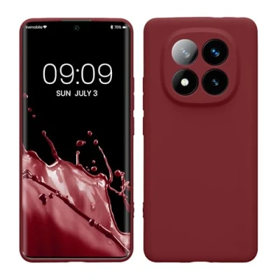 Afbeelding van kwmobile telefoonhoesje geschikt voor Xiaomi Redmi Note 14 Pro+ 5G / Pro Plus Hoesje smartphone Precisie camera uitsnede In bordeaux violet