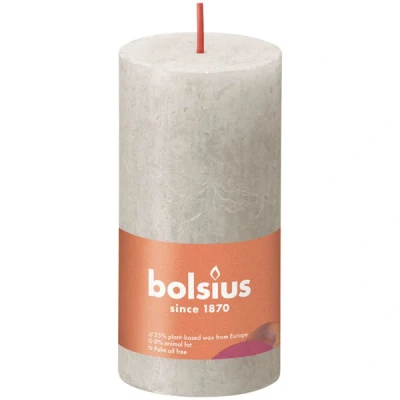 Afbeelding van Bolsius kaars rustiek Sandy Grey 100/50 mm